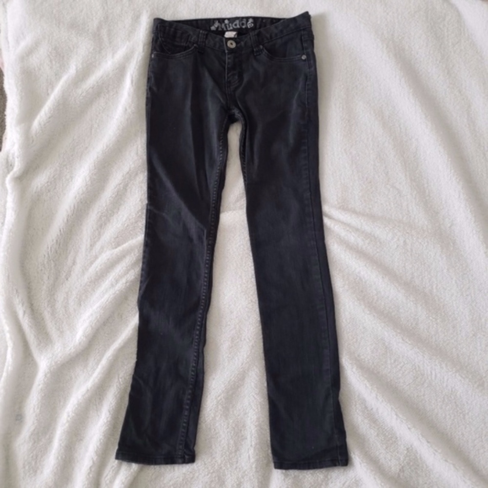 Mudd Denim Dark Wash Black Skinny Jeans size 7